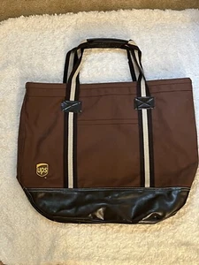 Tote Bag UPS United Parcel Service Brown Large Canvas Logo Vintage Employee Y2K - Picture 1 of 6