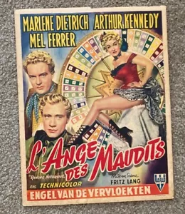 Marlene Dietrich Mel Ferrer L'Ange Des Maudits French Movie Poster Rancho - Picture 1 of 8