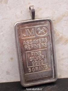 JM Johnson Matthey Rare Proto-Type 5 Grams Silver .9999 Plain Back - Picture 1 of 4