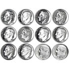 1968-1979 S Roosevelt Dime Gem Proof Run 12 Coin Decade Set CN-Clad