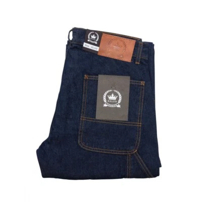 Jeans da falegname uomo Relco 14 once jeans denim ad anello multitasche indaco LEG32R