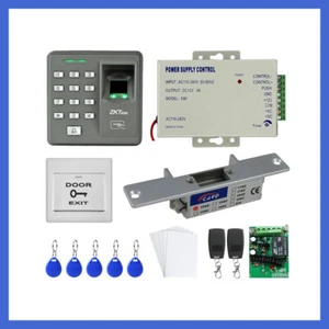 Fingerprint And RFID Card Reader Access Control System Kit With Strike Door Lock - Picture 1 of 19