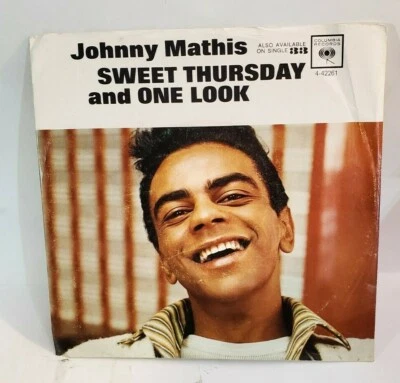 Johnny Mathis SWEET THURSDAY / ONE LOOK (POP 45/PS) #42261 PLAYS VG++ NO NOISE! - Image 1 of 4