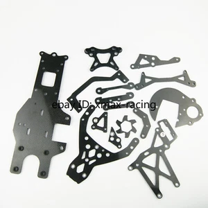 Carbon Fiber Chassis Plates for HPI ROVAN KM Baja 5b 5t Buggy - Picture 1 of 4