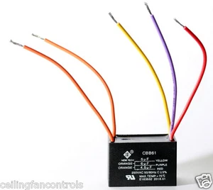 CEILING FAN CAPACITOR CBB61 5uf+6uf+4.5uf 5 WIRES - Picture 1 of 1