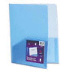 AVERY 47811 Polypropylene Two Pocket Portfolio Transulent Blue 24 folders - Bild 1 von 1
