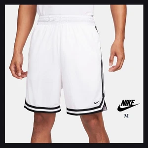 NUEVO CON ETIQUETAS - Pantalones Cortos de Baloncesto Nike Dri-FIT 8" Malla ADN Para Hombre Blanco/Negro Talla M - $50 - Imagen 1 de 7