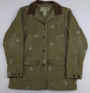 LL Bean Pana Perro Bordado Granero Tareas Chaqueta Línea Rara De Colección Exterior S - Imagen 1 de 6