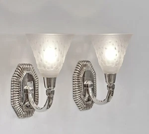 CAPON & MULLER : a pair of French 1930 Art Deco wall sconces .... France - Picture 1 of 12