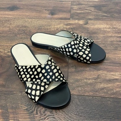 Jenni Kayne Ponyhair Animal Print Slide Crossover Sandals Size 36/US 6 - Image 1 of 4