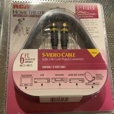 RCA High-Performance Digital S-Video Cable 6 ft – 24K Gold-Plated C – New In Box - Image 1 of 2