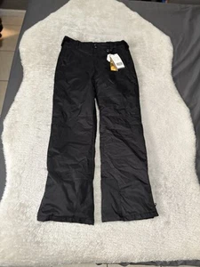 New Boys Black Snow pants Size 10/12 Kids Solid NWT Burst Of Warmth - Picture 1 of 10