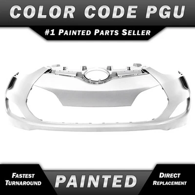 NEW Painted *PGU White* Front Bumper Fascia for 2012-2017 Hyundai Veloster 12-17 Foto 1 de 4