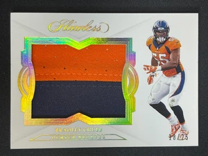 BRADLEY CHUBB /25 GOLD ROOKIE WORN JERSEY PATCH 2018 FLAWLESS FOOTBALL RC SSP 1 - Picture 1 of 2