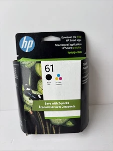 HP 61 Czarne trójkolorowe wkłady atramentowe Combo 2-pak Oryginalne OEM Mar 2025 - Zdjęcie 1 z 6