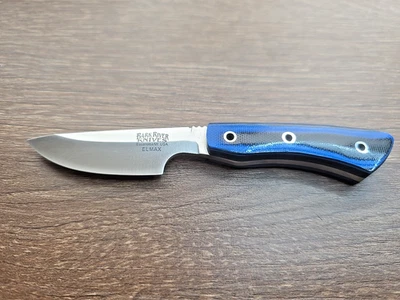Bark River Rascal Elmax Blue & Black "Prototype" USA W/Leather Sheath - Image 1 of 4