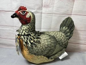 John Derian Hühner geformtes Perlen Kissen Herbst Thanksgiving Ziel 2024 Neu mit Etikett - Bild 1 von 11