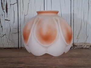 Antike Jugendstil Art Deco Glas Lotusblume Lampe Lampenschirm 2 1/4" Monteur - Bild 1 von 16