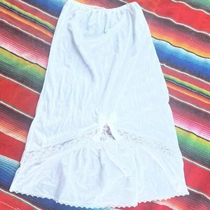 Vintage Halbslip Antron III Spitzensaum Band Schleife Ausschnitt M - Bild 1 von 7