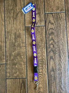 Los Angeles Lakers  Lanyard Purple NBA  Aminco - KEYCHAIN/ID holder - Picture 1 of 3