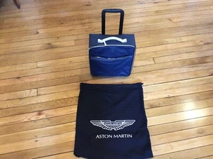 Aston Martin Flight Cabin Case Luggage bag Blue Cream GENUINE AM ACCESSORY - Picture 1 of 8