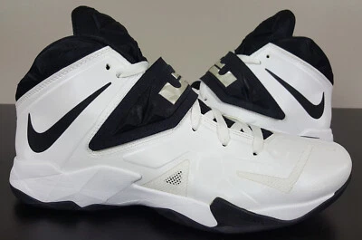 NIKE LEBRON SOLDIER VII WOMENS BASKETBALL SHOES WHITE BLACK 610343-100 (SIZE 12) - Image 1 of 4