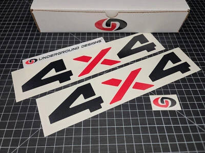 4x4 Decals (2pk) Tailgate Bedside Fender Stickers Fits Dodge Ram Dakota Sport - Image 1 of 3
