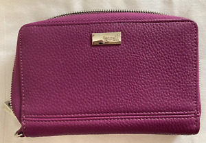 Thirty One 31 Rolling  Jewell  Purple Crushed Berry Pebble Wristlet Wallet