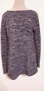 ELLEN TRACY Marled Purple Pullover Tunic Sweater Long Sleeve Size Medium - Picture 1 of 8