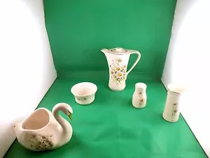 Kernewek Pottery Daisy Set of 5 Items - Picture 1 of 4