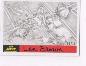 2017 Mars Attacks Revenge autograph card Len Brown P-24 Making Change 05/10 - Picture 1 of 1