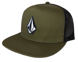 Volcom Full Stone Trucker Snap back Hat Cap Green - Picture 1 of 2