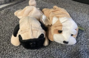 Konvolut: Pensionierte PUGSLEY und FALTEN Ty Beanie Babys, Fehler und Raritäten, PVC - Bild 1 von 18