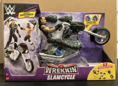 WWE WREKKIN SLAMCYCLE WITH 6" UNDERTAKER FIGURE w/ 9 Breakaway Pieces! Cover