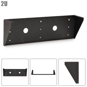 2U Network Vertical Rack Bracket Wall Mount or Under Desk Tapped Rails Server - Picture 1 of 5