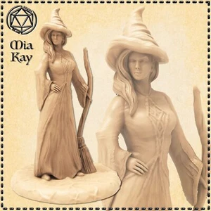 Druida/Bruja Femenina - Dungeons and Dragons, 5e, Pathfinder - Miniatura - Imagen 1 de 4