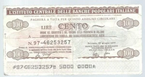 Banknote / Cheque Italy - L'istituto Centrale Delle Banche Popolari Italiane - Picture 1 of 2