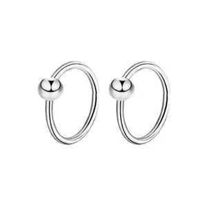 2pcs Captive Bead Ring 316L Steel Septum Nose Hoop Rings Earrings Piercing 20G - Picture 1 of 11