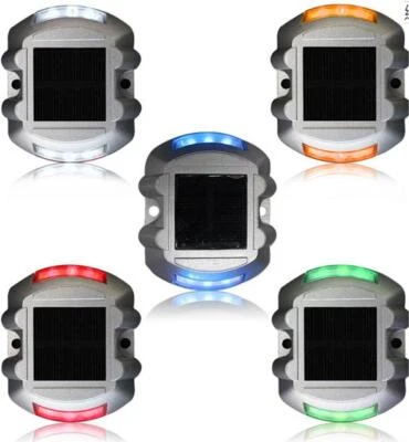 Waterproof LED Solar Road Stud Light for Outdoor Driveways White Yellow Blue - Image 1 of 4