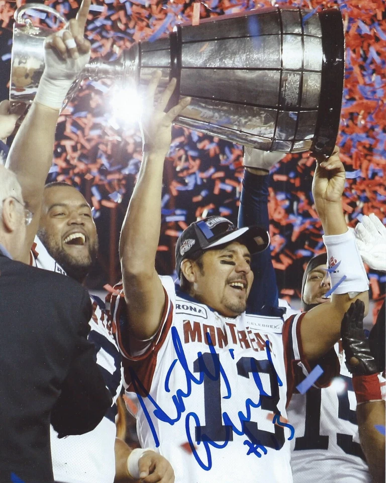 Anthony Calvillo Signed 8x10 Photo Grey Cup Montreal Alouettes Autographed COA - Imagem 1 de 1