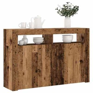 Sideboard with LED Lights Storage Cupboard Cabinet Buffet Highboard vidaXL - Picture 1 of 36