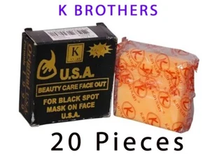 USA K.Brothers Whitening Soap Beauty Care Face Out For Black Spot Removing 20Pcs - Picture 1 of 10