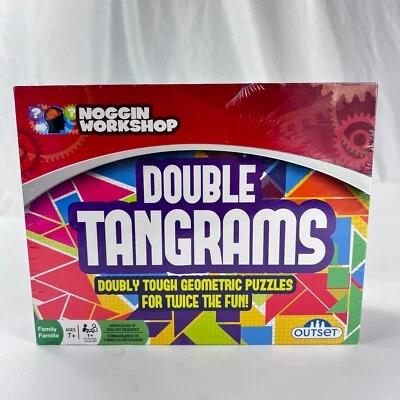 Double Tangrams Game COMPLETE Noggin Workshop Outset Geometric Puzzles - NEW - Image 1 of 4