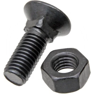 M10, M12, Plough Bolts, Flat CSK Head, Square Neck, Grade 8.8, DIN 608, C/W Nuts