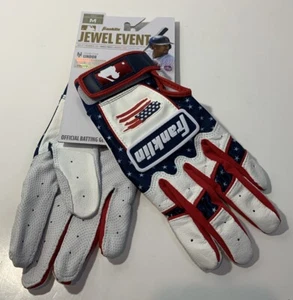 Franklin MLB 4th of July CFX Adult Med Baseball  Batting Gloves Red/White/Blue - Picture 1 of 10
