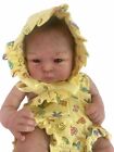 OOAK 9" Micro Preemie Reborn Baby Girl Doll - Hand Painted - Initials