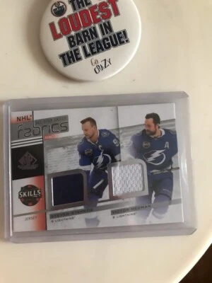 2022-23 UD SP GAME-USED ALL-STAR SKILLS FABRICS DUAL STAMKOS & HEDMAN #AS2-14 - Image 1 of 2
