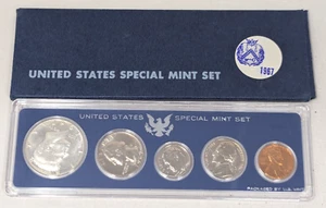 US Mint United States Special Mint Set SMS 1967 Kennedy Half Dollar 5 Coins - Picture 1 of 13
