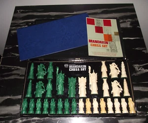 Vintage 1965 TAG Collector's Mandarin Chess Set Complete W/ Board 60's Transco - Picture 1 of 7