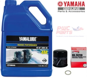 Kit de cambio de aceite fueraborda Yamaha OEM F75 F90 F115 F115B filtro 4M LUB-MRNMD-KT-21 - Imagen 1 de 2